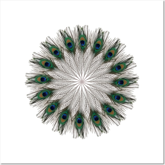 Simple Peacock Mandala Wall Art by burenkaUA